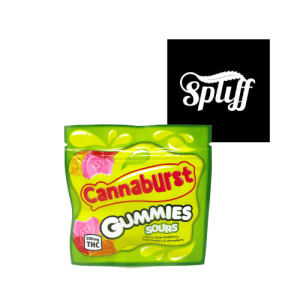 Cannabis-infused gummies with sour flavors, perfect for discreet consumption.
