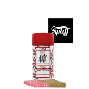 Cannabis-infused pre-roll with 40% THC for indoor use.