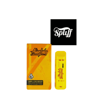 Vape pen and resin packaging at Spliff Nation Dispensary in your selected city.
