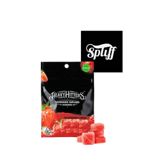 Heavy Hitter Strawberry Storm cannabis-infused gummies for relaxation and flavor.