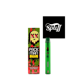 Watermelon Sour Patch disposable vape with colorful packaging at Spliff Nation Dispensary dispensary.