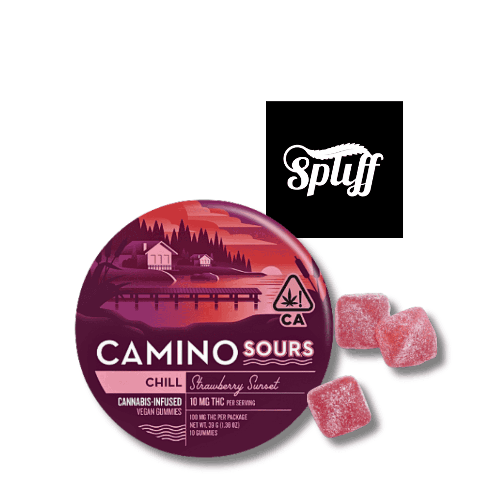 Camino Sours Strawberry Sunset cannabis-infused gummies at Dispensary.