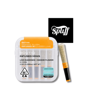 Boutiq Orange Slush x Cherry Lime live diamonds infused mini pre-roll 5-pack in your selected city